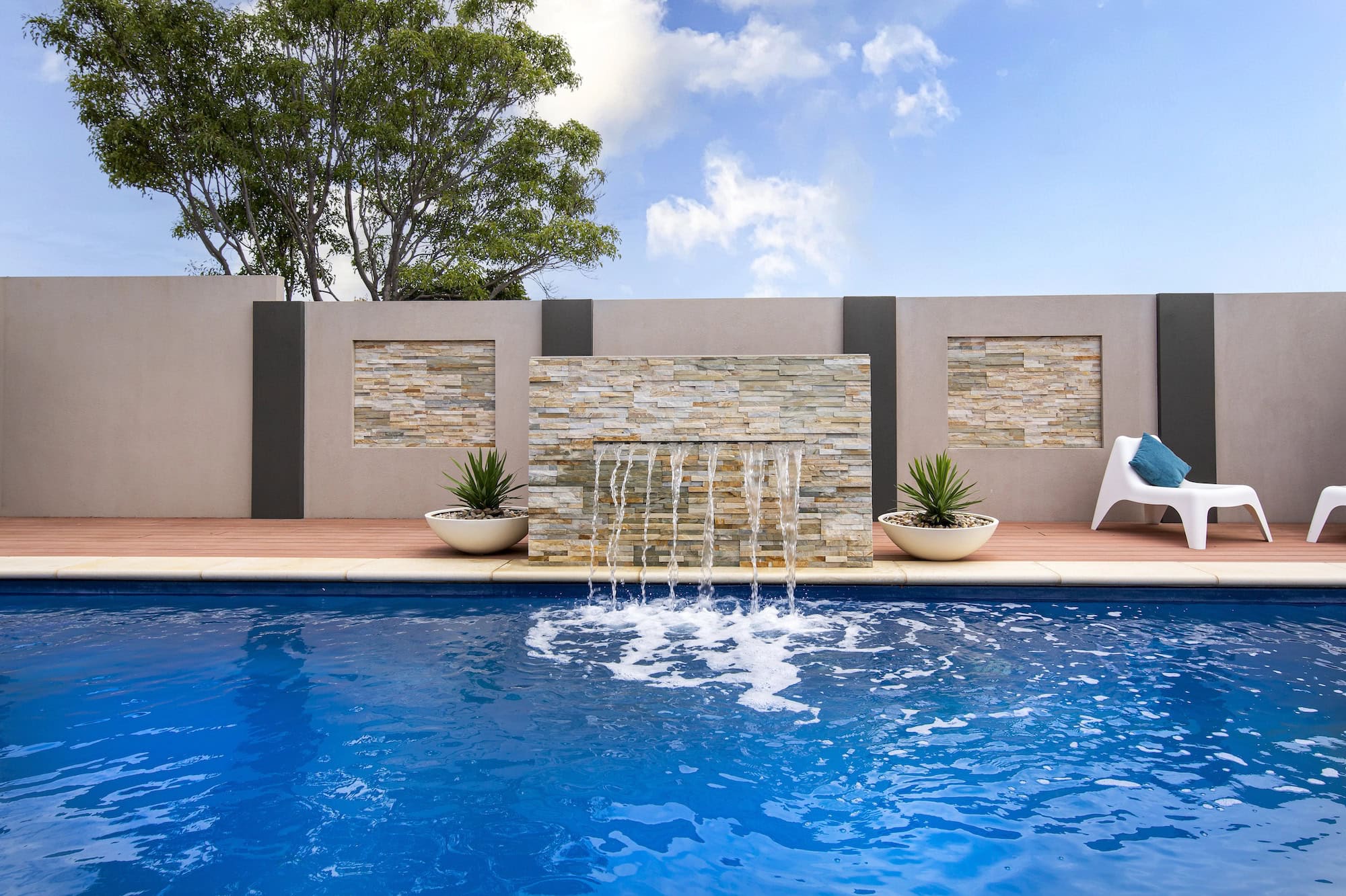 Crystal clear pool maintained by Jaar Pool Services